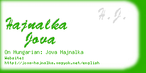 hajnalka jova business card
